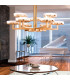 Solis Multi Arm Pendant Ceiling Light 10 Light Gold Leaf-4