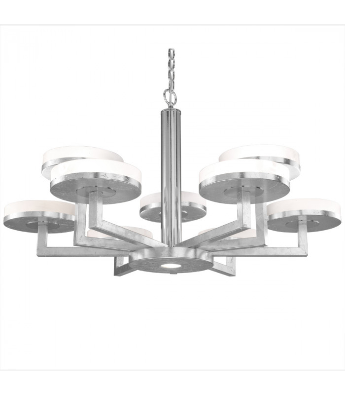 Solis Multi Arm Pendant Ceiling Light 10 Light Silver Leaf-1