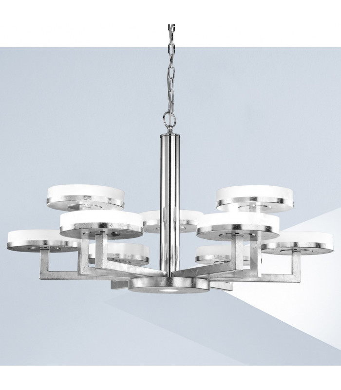 Solis Multi Arm Pendant Ceiling Light 10 Light Silver Leaf-2