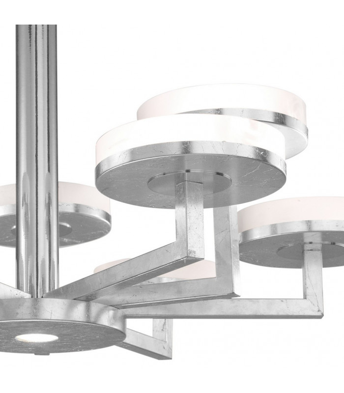 Solis Multi Arm Pendant Ceiling Light 10 Light Silver Leaf-3
