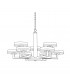 Solis Multi Arm Pendant Ceiling Light 10 Light Silver Leaf-4
