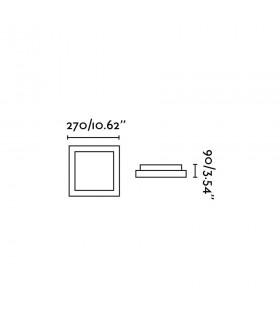 1 Light Small Square Bathroom Flush Ceiling Light Aluminium, White IP44, E27 - 2