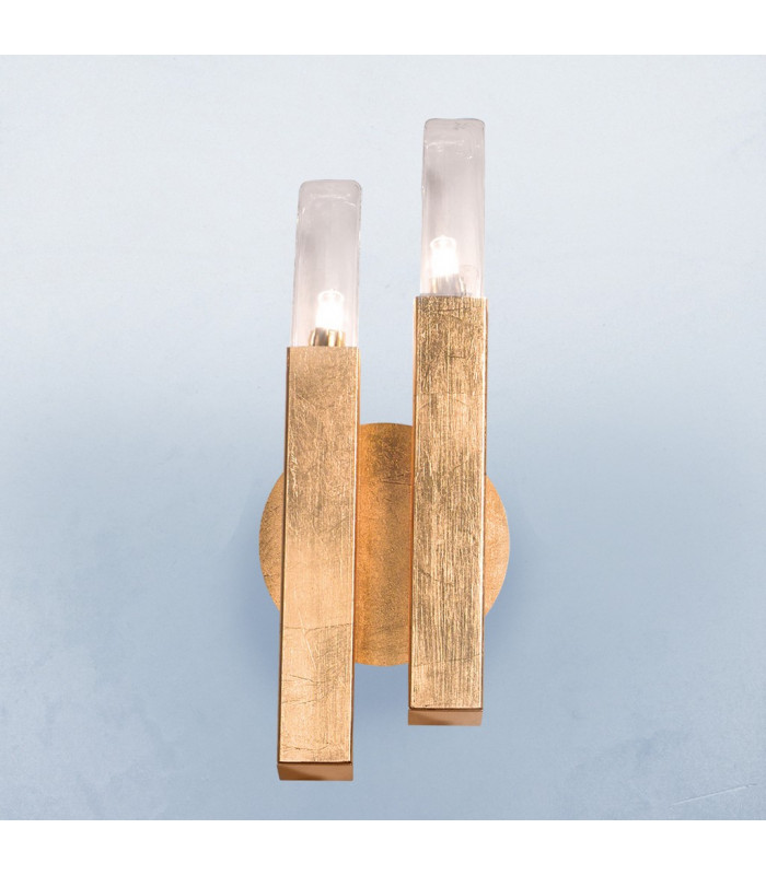 Spigolo Wall Lamp 2 Light Gold Leaf-2