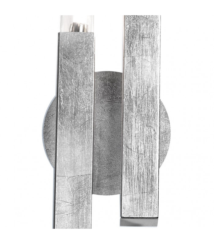 Spigolo Wall Lamp 2 Light Silver Leaf-3