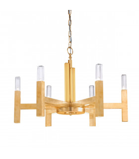 Spigolo Multi Arm Pendant Ceiling Light 6 Light Gold Leaf-1