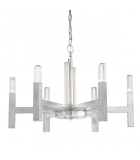 Spigolo Multi Arm Pendant Ceiling Light 6 Light Silver Leaf-1