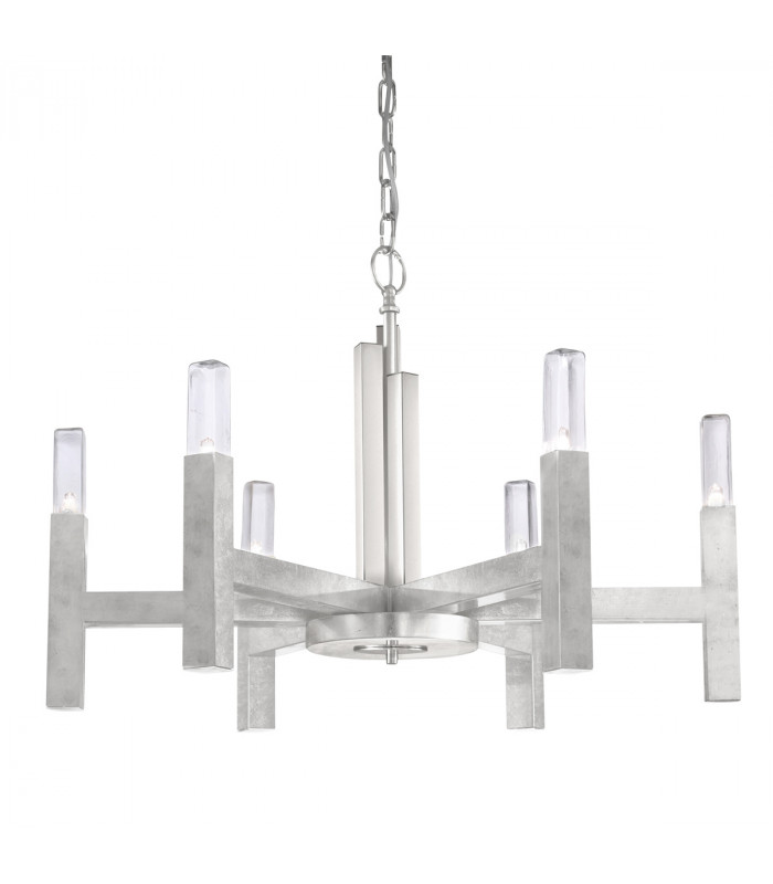 Spigolo Multi Arm Pendant Ceiling Light 6 Light Silver Leaf-1