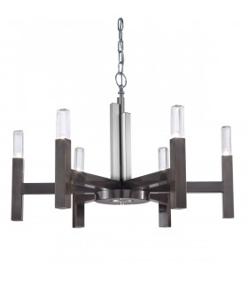 Spigolo Multi Arm Pendant Ceiling Light 6 Light Brunito Brushed-1