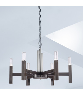 Spigolo Multi Arm Pendant Ceiling Light 6 Light Brunito Brushed-2