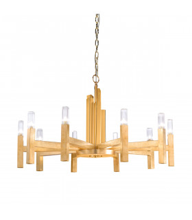 Spigolo Multi Arm Pendant Ceiling Light 10 Light Gold Leaf-1