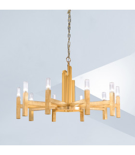 Spigolo Multi Arm Pendant Ceiling Light 10 Light Gold Leaf-2