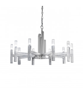 Spigolo Multi Arm Pendant Ceiling Light 10 Light Silver Leaf-1