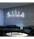 Spigolo Multi Arm Pendant Ceiling Light 10 Light Silver Leaf-4