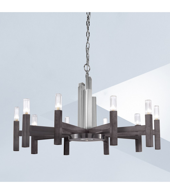 Spigolo Multi Arm Pendant Ceiling Light 10 Light Brunito Brushed-2