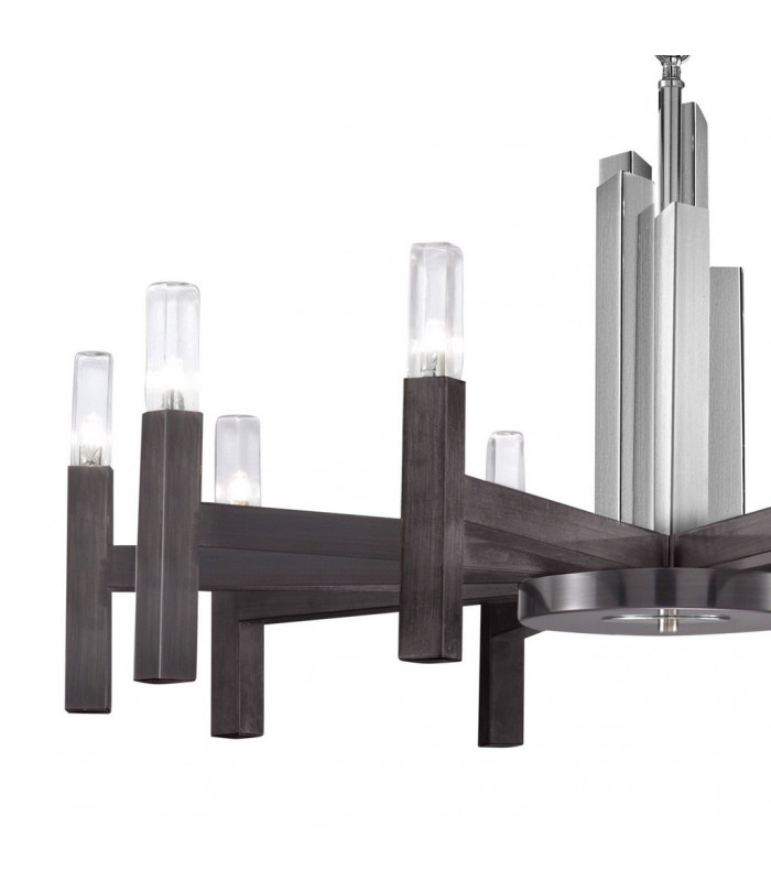 Spigolo Multi Arm Pendant Ceiling Light 10 Light Brunito Brushed-3