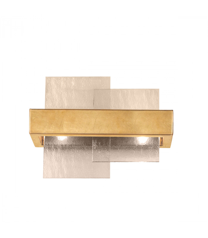 Rettangolo Wall Lamp 2 Light Gold Leaf-1