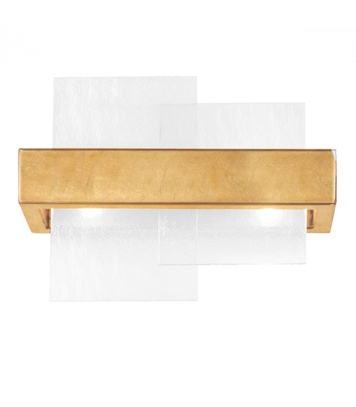 Rettangolo Wall Lamp 2 Light Gold Leaf-1