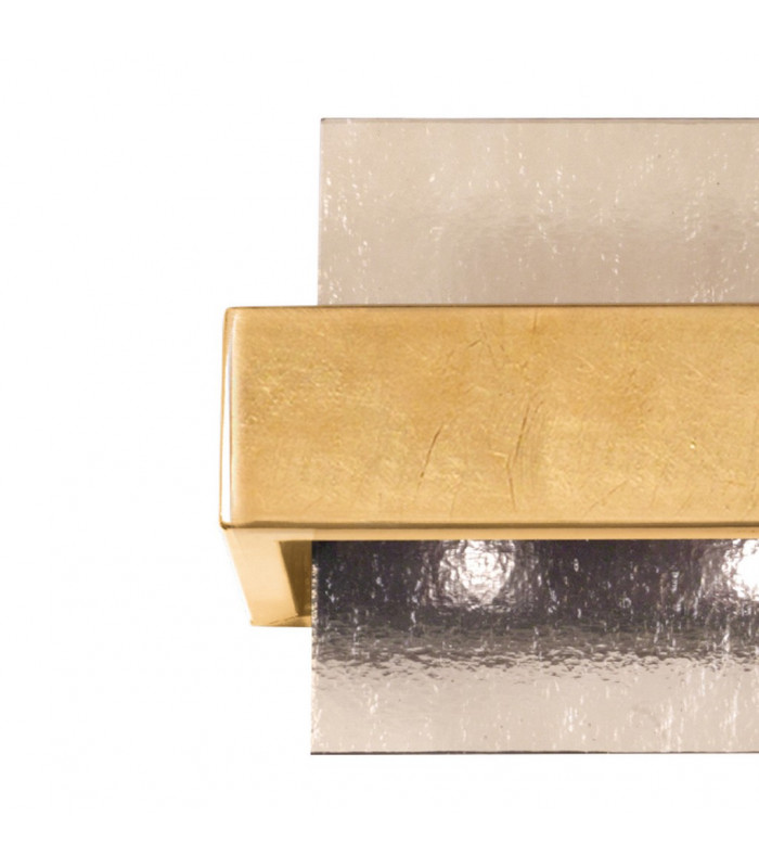 Rettangolo Wall Lamp 2 Light Gold Leaf-3