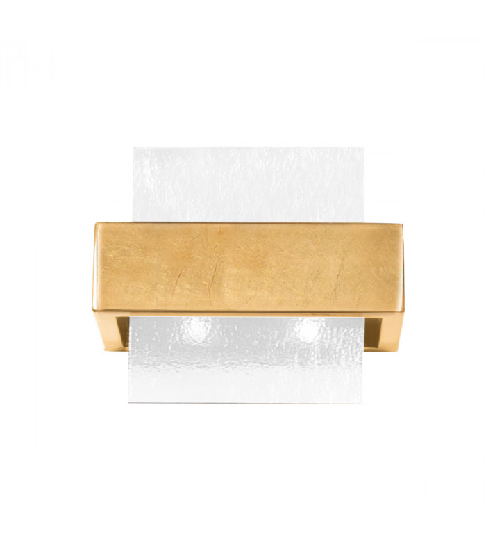 Rettangolo Wall Lamp 2 Light Gold Leaf-1