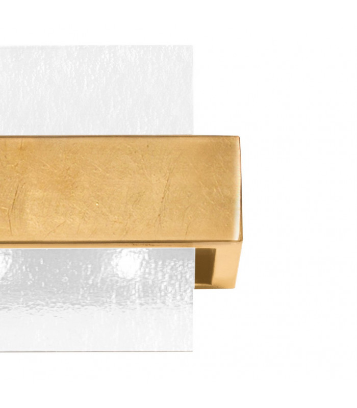 Rettangolo Wall Lamp 2 Light Gold Leaf-3