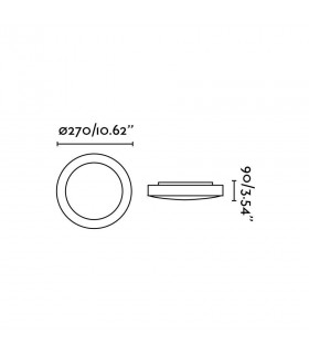 1 Light Small Round Bathroom Flush Ceiling Light White IP44, E27 - 2