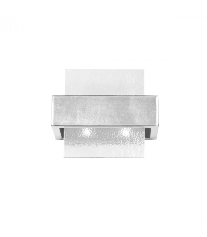 Rettangolo Wall Lamp 2 Light Silver Leaf-1