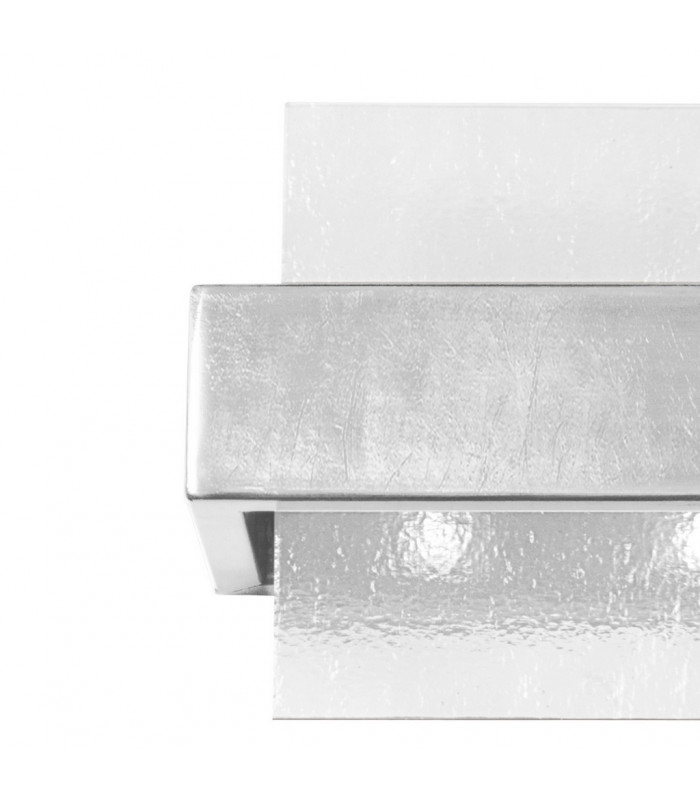Rettangolo Wall Lamp 2 Light Silver Leaf-3