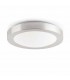 1 Light Small Round Bathroom Flush Ceiling Light Aluminium, White IP44, E27 - 1