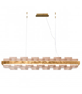 Rettangolo Led Straight Bar Pendant Ceiling Light Gold Leaf-1