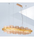 Rettangolo Led Straight Bar Pendant Ceiling Light Gold Leaf-2