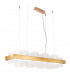 Rettangolo Led Glass Straight Bar Pendant Ceiling Light Gold Leaf-1