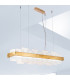 Rettangolo Led Glass Straight Bar Pendant Ceiling Light Gold Leaf-2