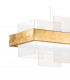 Rettangolo Led Glass Straight Bar Pendant Ceiling Light Gold Leaf-3