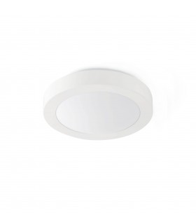 2 Light Medium Round Bathroom Flush Ceiling Light Aluminium, White IP44, E27 - 1