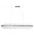 Rettangolo Led Glass Straight Bar Pendant Ceiling Light Silver Leaf-1