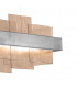 Rettangolo Led Straight Bar Pendant Ceiling Light Silver Leaf-3