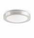 2 Light Medium Round Bathroom Flush Ceiling Light Aluminium, White IP44, E27 - 1