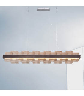 Rettangolo Led Straight Bar Pendant Ceiling Light Brunito Brushed-2