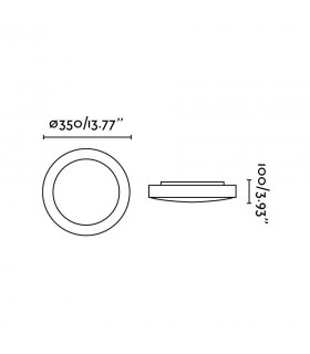 2 Light Medium Round Bathroom Flush Ceiling Light Aluminium, White IP44, E27 - 2