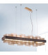 Rettangolo Led Glass Straight Bar Pendant Ceiling Light Brunito Brushed-2