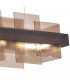 Rettangolo Led Glass Straight Bar Pendant Ceiling Light Brunito Brushed-3