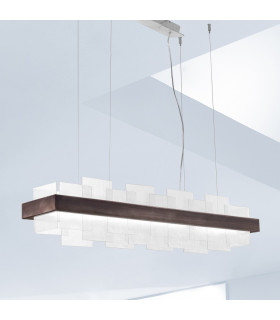 Rettangolo Led Straight Bar Pendant Ceiling Light Brunito Brushed-2