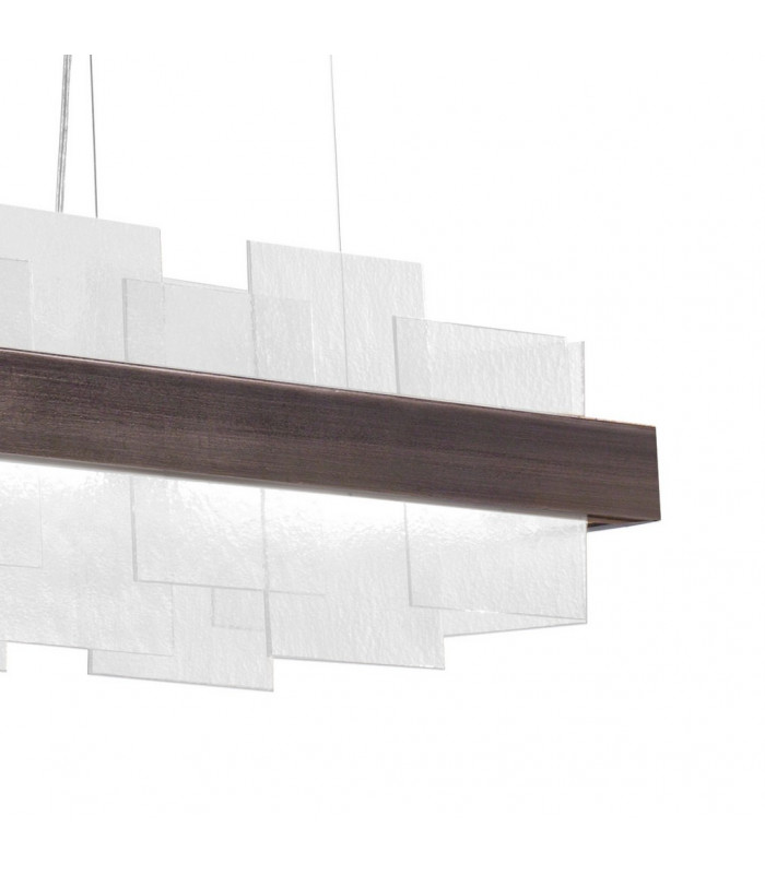 Rettangolo Led Straight Bar Pendant Ceiling Light Brunito Brushed-3