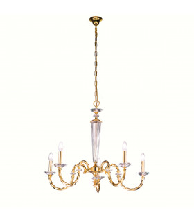 Imperio Multi Arm Chandeliers 5 Light 24 Carat Gold-1
