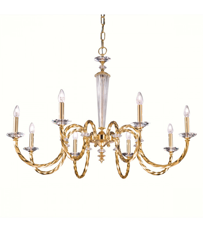 Imperio Multi Arm Chandeliers 8 Light 24 Carat Gold-1