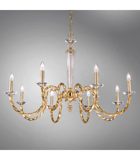 Imperio Multi Arm Chandeliers 8 Light 24 Carat Gold-2