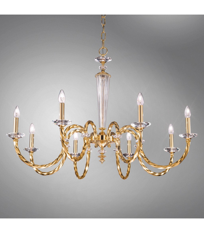 Imperio Multi Arm Chandeliers 8 Light 24 Carat Gold-2