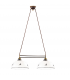 Nonna Straight Bar Pendant Ceiling Light 2 Light Antique Brass-1