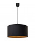 Alba Cylindrical Pendant Ceiling Light Black Gold 40cm