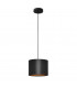 Alba Cylindrical Pendant Ceiling Light Black Gold 20cm